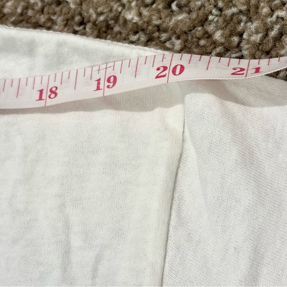 VTG Single Stitch White Graphic T-Shirt with Bold Text Men’s L - Picture 8 of 9